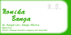 monika banga business card