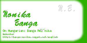 monika banga business card